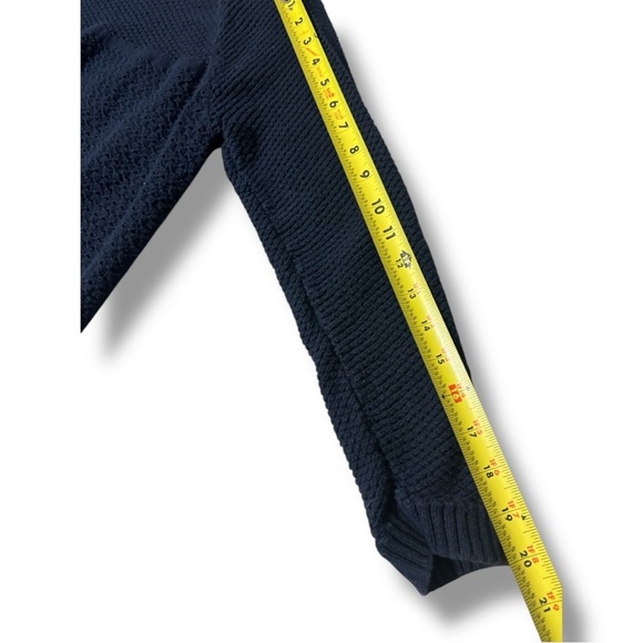 Michael Kors Knit 3/4 Sleeve Lightweight Cotton Comfy Classic Navy Blue Sweater - Picture 12 of 16